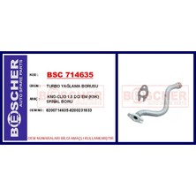 Bescher Turbo Yağlama Borusu Kangoo - Clio 1.5 Dcı Eski Model K9K