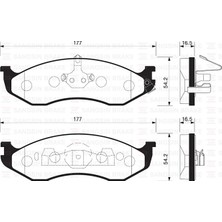 SANGSIN Ön Fren Balata Jeep Grand Cherokee 1 4.0L 5.2L 1991-1999 Wrangler 1996-2007