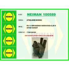 Bescher Ateşleme Bobini R9 1.4 Broadway - Megane - Kangoo - Clio 2 Siyah Soket