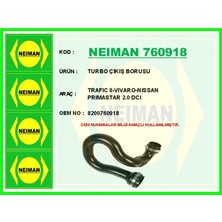 Bescher Turbo Çıkış Borusu Opel Vıvaro - Renault Trafıc 2 - Nissan Prımastar 2006 2.0 Dcı