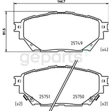 Goodyear Fren Balatası On / Arka Canter (TFB75, TFB85) 2012-2016