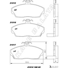 Kale Balata Ön Fren Balata Honda Civic 1.6l D16 Vtec Vti 2001-2005 1.6l D16A Euro 1996-1999