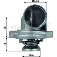 Behr Termostat V - Class 638 124-201 1996-2003 80CC / Contalı