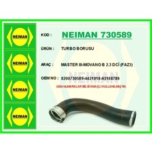 Bescher Turbo Borusu Master 3 2010 Movano B 2010 2.3 Dci Faz3