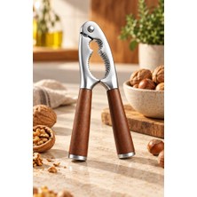 Atbyhome Akasya Saplı Çelik Ceviz ve Fındık Kıracağı 17X5 cm - Çift Kademeli Ergonomik Kabuk Kırma Aleti
