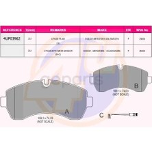Goodyear Fren Balatası On W906-907-910-CRAFTER - Sprınter 2006 Balon Teker A9064210800 A9104207700