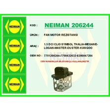 Bescher Fan Motor Rezıstansı 1.5 Dcı Clio Symbol Thalia - Megane - Logan - Master - Duster - Kangoo