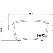 Brembo Fren Balatası Arka Mercedes Cıtan W415 2012 . Renault Kangoo 2 2009
