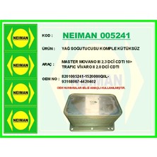 Bescher Yağ Soğutucusu Komple Kütüksüz Master Movano 3 2.3 Dci Cdtı 2010 Trafıc Vıvaro 2 2.0 Dci Cdtı