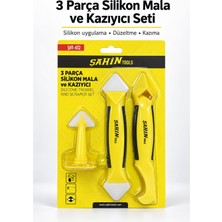 Şahin Tools 3 Parça Silikon Mala ve Kazıyıcı Seti