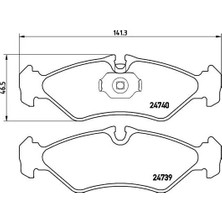 Brembo Fren Balatası Arka Mercedes Sprınter B901>B904 . Vw Lt 28-35-46 Kulaklı Kucuk Tip