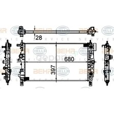 Behr Radyatör Su CRUZE 2011-2014 ASTRA J 2009-2016 A14NET - B14NET - A16LET A - T