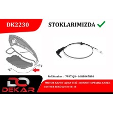 DEKAR Motor Kaput Açma Teli Partner - Berlıngo 3 2008-2018