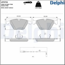 Delphi Fren Balatası On Bmw E60 E61 E63 E64 E65 E66