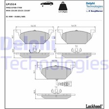 Delphi Ön Balata Fişli Küçük Golf4-Golf5-Jetta - Bora - Polo - A3-Leon 1997
