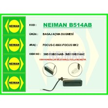 Bescher Bagaj Açma Butonu Ford Focus - Cmax - Mondeo - Kuga 2004 Kablolu