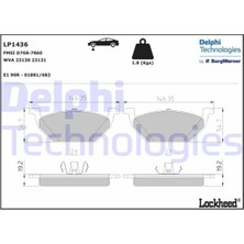Delphi Ön Balata Golf 4 Bora 1997 Sonrası6.05 Polo 1999 Octavia 1997 Leon Toledo 1999-2006 Ibiza 2002 Audi
