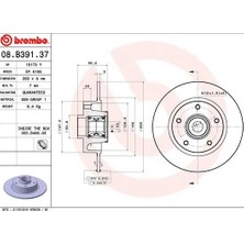 Brembo Arka Fren Diski Renault Megane 4 2015 Diş Cap: 260 mm K:86 mm 5 Delik