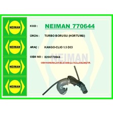 Bescher Turbo Borusu Hortumu Kango - Clio 1.5 Dcı