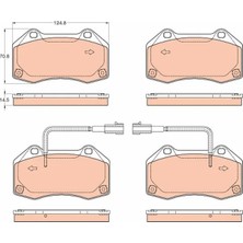 TRW Ön Fren Balatası Alfa Romeo 4c Spider 2013-2020 1.8 Tbi Fiat Punto Evo 2009-2012 1.3d Mtj