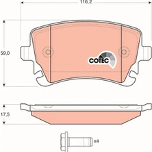 TRW Arka Balata Vw Transporter T5 2003-2009 A4 2004-2009 A6 2004-2011 A8 2003-2010 Fişsiz