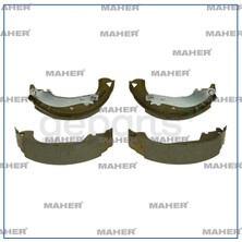 Maher Fren Balata Doblo 1 2001-2010 Levyeli Pabuç Arka (Ap Lockheed Fren Sistemi Için) +1mm