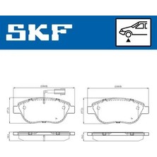 Skf Ön Fren Balatası Opel Combo D 2012 Punto Evo 1.3-1.4-1.6d Mtj 2009 500-500C 1.3dmj 2010