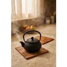 Atbyhome 2'li Isıya Dayanıklı Doğal Bambu Nihale Seti 18X18 cm - Sıcak Tencere Çaydanlık Tava Altlığı