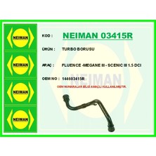 Bescher Turbo Borusu Fluence 2009 Megane 3 2009 Scenic 3 2009 1.5 Dcı