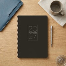 Keskin Color 2027 Yılı  Spiralli Haftalık Ajanda 20X28 cm Siyah