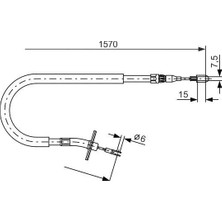 Bosch Fren Halatı Arka Sol Mercedes Sprınter B904 1996-2006 1565MM/1390MM