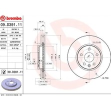Brembo Ön Fren Aynası Astra K 2015 15 Inç / 5 Delik 276X26X5DL Havalı (2 Adet)