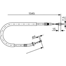Bosch Fren Halatı Arka Mercedes Sprınter B901>B904 1996-2006 1545MM/1360MM