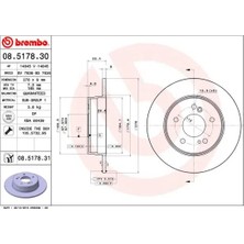 Brembo Fren Diski Arka Mercedes W202 W203 CL203 W210 C208 W124 (2 Adet)