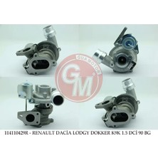 Gua Turbo Şarj Renault Dacia Logan Mcw Lodgy Dokker Sandero Duster 4x4 K9K 1.5 Dci 65-75BG
