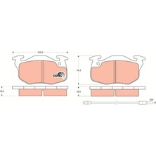 TRW Ön Balata R9-R11-R19 Clio - Exp - P106-P206