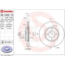 Brembo On Fren Disk Aynası B Max 2012 Fiesta 6 2013 Transıt Courier 2014 (2 Adet)