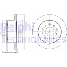 Delphi Arka Fren Diski Boxer 3 2006 Ducato 3 2006 Jumper 3 2006 280X16X5DL