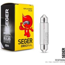 Seger Ampul Fes 12V 10W Sv8.5-8 41MM Sofit Standart Yenileme (10 Adet)