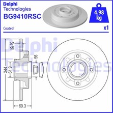 Delphi Arka Fren Aynası Poryalı Crossland - C4 Cactus - C3-C3 AIRCROSS-2008-208 244X9X4DL Dolu