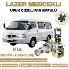 OtoÇizgi Kia Besta 1995 - 2004 Mercek LED Ufuk Çizgili Far Ampulü LED Şimşek Etkili