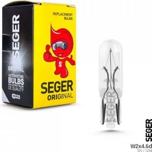 Seger Ampul W1.2W 12V 1.2W W2X4.6D T5 K. Dipsiz Standart Yenileme (10 Adet)