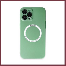 Storeşahin iPhone 12 Pro Uyumlu Kılıf Jack Magneticsafe Lens Silikon - Yeşil SHN0720