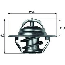 Mahle Termostat 83C A4-A5-A6-Polo Demir Caga - Caha - Cagb - Cagc - Bby - Bky - Bbz
