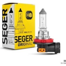 Seger Ampul H8 12V 35W PGJ19-1 Standart Yenileme 3.500K Standart Işık (10 Adet)