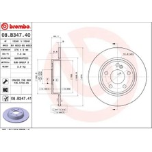 Brembo Fren Diski Arka Mercedes W176 W246 C117 (2 Adet)