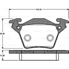 OPTIMAL Ön Fren Balatası Renault Megane 4 2015 Tüm Motor Tipleri G:129MM Y:58.4 mm K:18MM