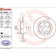 Brembo Arka Fren Aynası Volvo XC40 2017-2020 Cap 280 X5 Bjn (2 Adet)