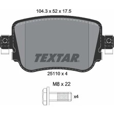 Textar Arka Balata Caddy - Golf6-Jetta - A3-Octavia - Superb 2010