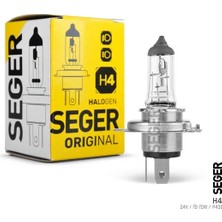 Seger Ampul H4 24V 75/70W P43T Standart Yenileme 3.500K Standart Işık P43 Tırnaklı (10 Adet)